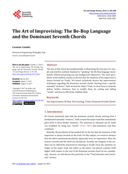 The Be-Bop Language and the Dominant Seventh Chords