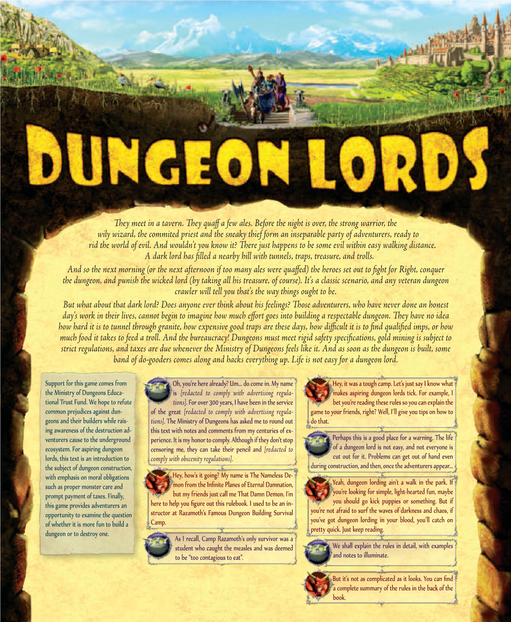 Dungeon Lords Rulebook