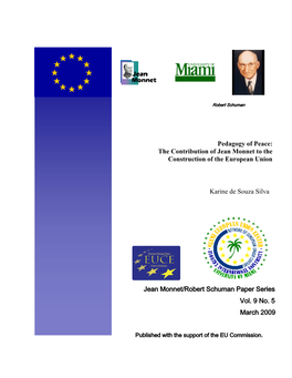 Pedagogy of Peace: the Contribution of Jean Monnet to the Construction of the European Union