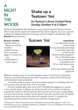 Teatown 'Tini Recipe