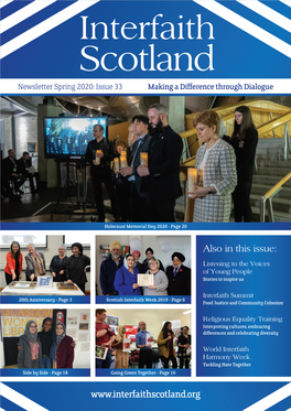 Newsletter Spring 2020: Issue 33 Making a Difference Through Dialogue