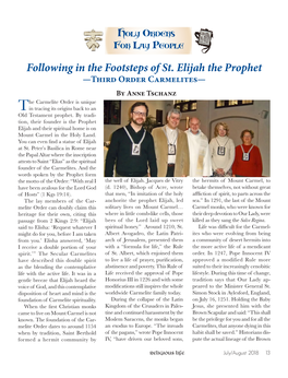Following in the Footsteps of St. Elijah the Prophet