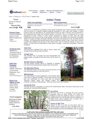 Indian Trees Page 1 of 5