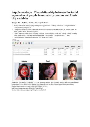 The Relationship Between the Facial Expression of People in University Campus and Host- City Variables