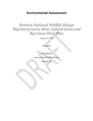 Environmental Assessment for 2020 Horicon National Wildlife Refuge