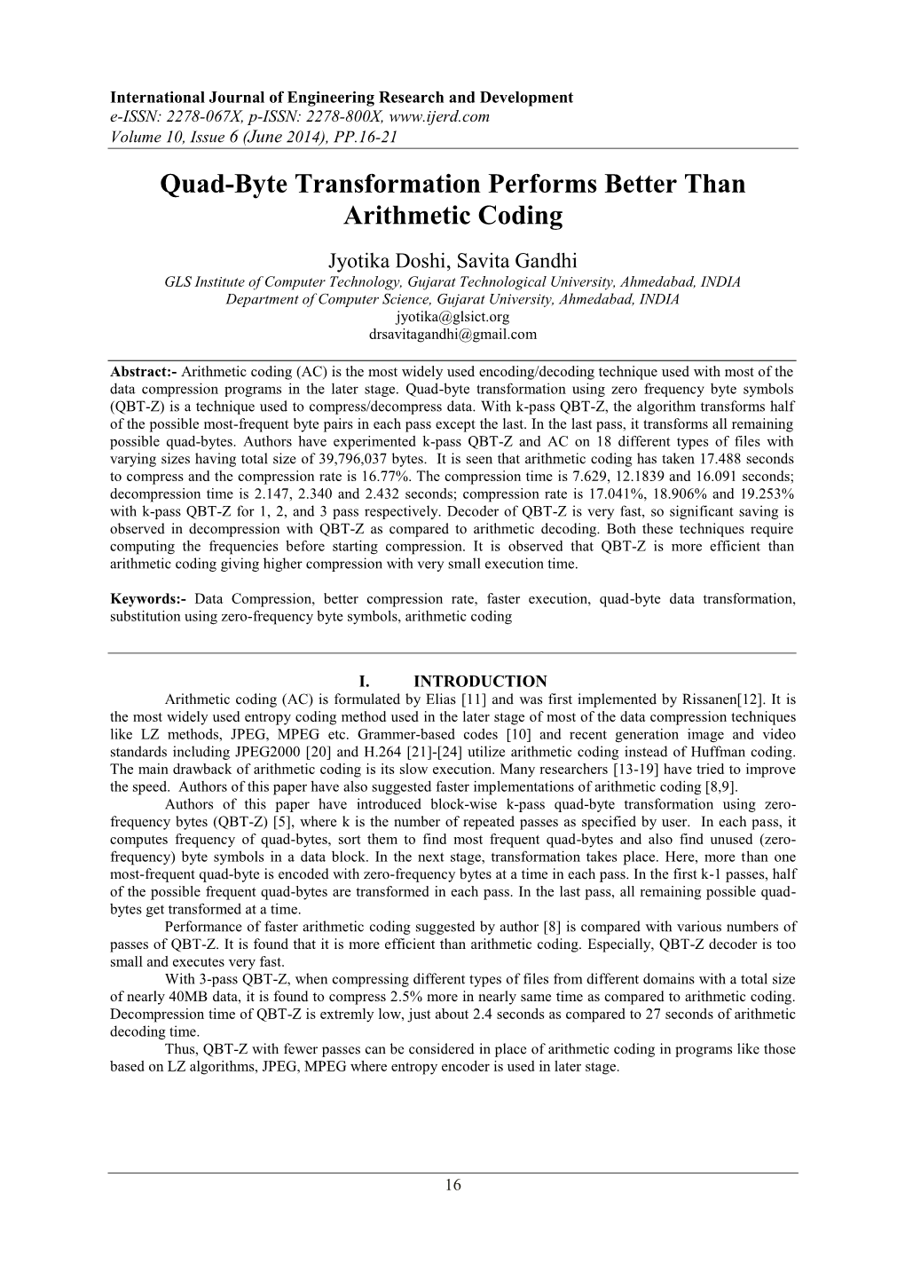 Quad-Byte Transformation Performs