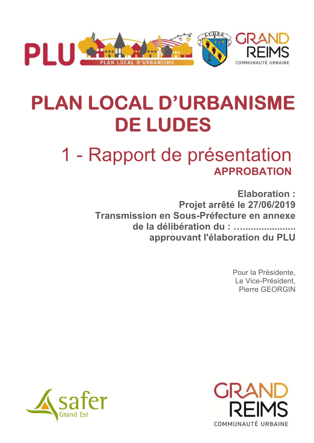 1 - Rapport De Présentation APPROBATION