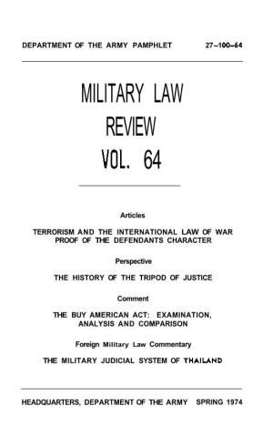 Military Law Review Vol. 64