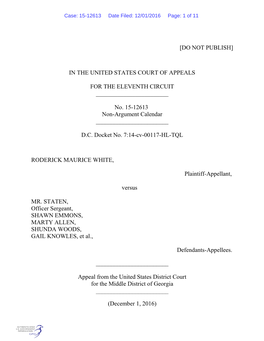 Case: 15-12613 Date Filed: 12/01/2016 Page: 1 of 11