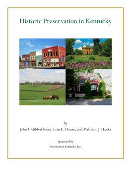 Historic Preservation in Kentucky