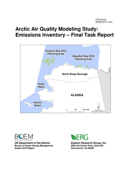 Arctic Air Quality Modeling Study: Emissions Inventory – Final Task