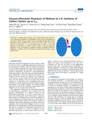 Vacuum-Ultraviolet Photolysis of Methane at 3 K: Synthesis of Carbon Clusters up To