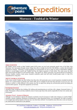 Morocco - Toubkal in Winter