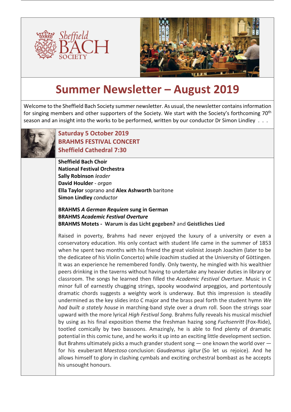 Summer Newsletter – August 2019