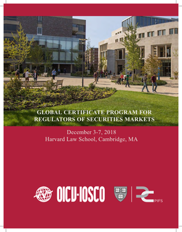 December 3-7, 2018 Harvard Law School, Cambridge, MA GLOBAL