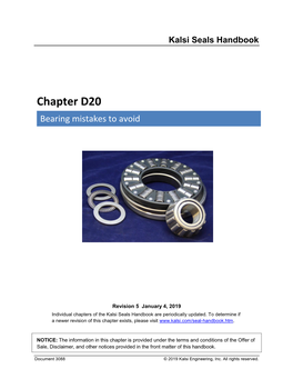 Chapter D20 Bearing Mistakes to Avoid