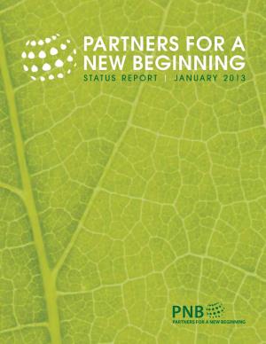 Partners for a New Beginning Status Report | January 2013 Table of Contents