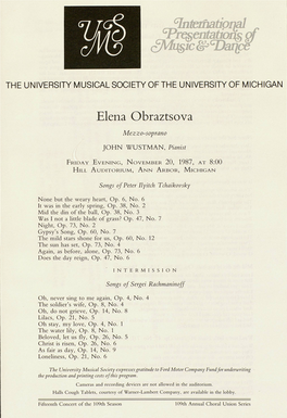 Elena Obraztsova Mezzo-Soprano