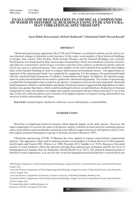 Evaluation of Degradation in Chemical Compounds of Wood in Historical Buildings Using Ft-Ir and Ft-Ra- Man Vibrational Spectroscopy