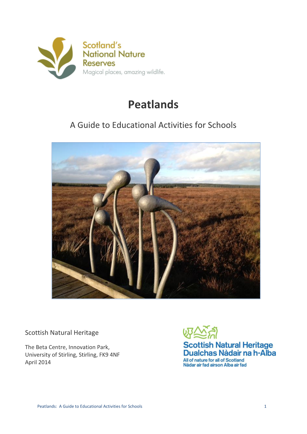 Peatlands – a Guide to Educational Activities for Schools