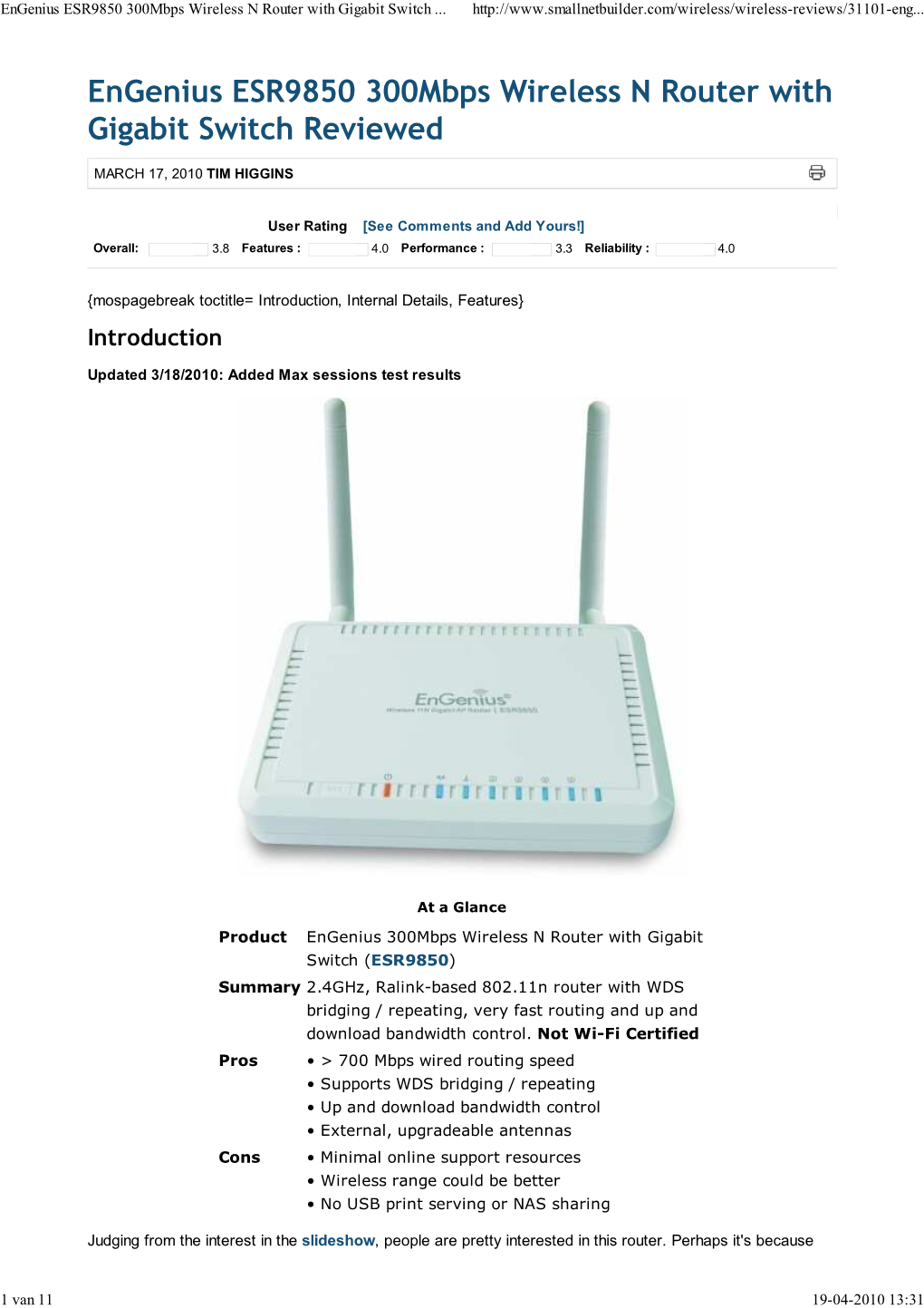 Engenius ESR9850 300Mbps Wi