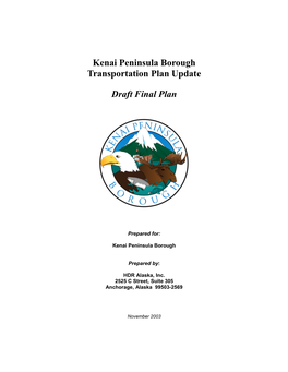 Kenai Peninsula Borough Transportation Plan Update Draft