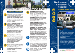 Bankstown Lidcombe Hospital TAG - 010208 Phone: 97228000 Bankstown- Eldridge Rd Bankstown Lidcombe Hospital