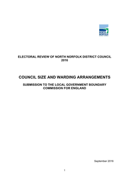 Council Size and Warding Arrangements