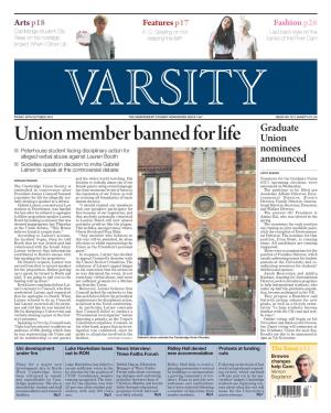 Union Member Banned for Life