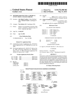 (12) United States Patent (10) Patent No.: US 8,722,583 B2 Gouliaev Et Al