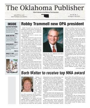 The Oklahoma Publisher Official Publication of the Oklahoma Press Association
