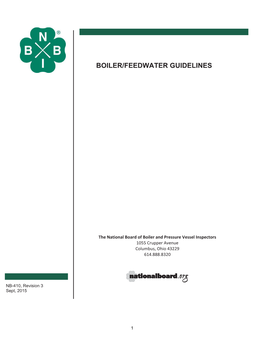 NB-410, Boiler/Feedwater Guidelines