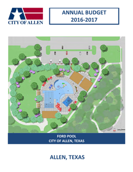 Annual Budget 2016-2017 Allen, Texas