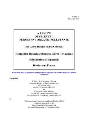 PERSISTENT ORGANIC POLLUTANTS DDT-Aldrin