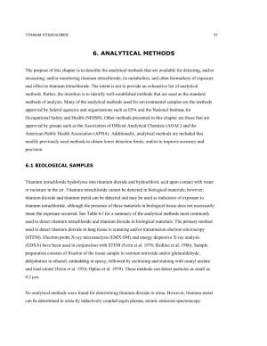 6. Analytical Methods