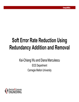 Soft Error Rate Reduction Using Redundancy Addition and Removal