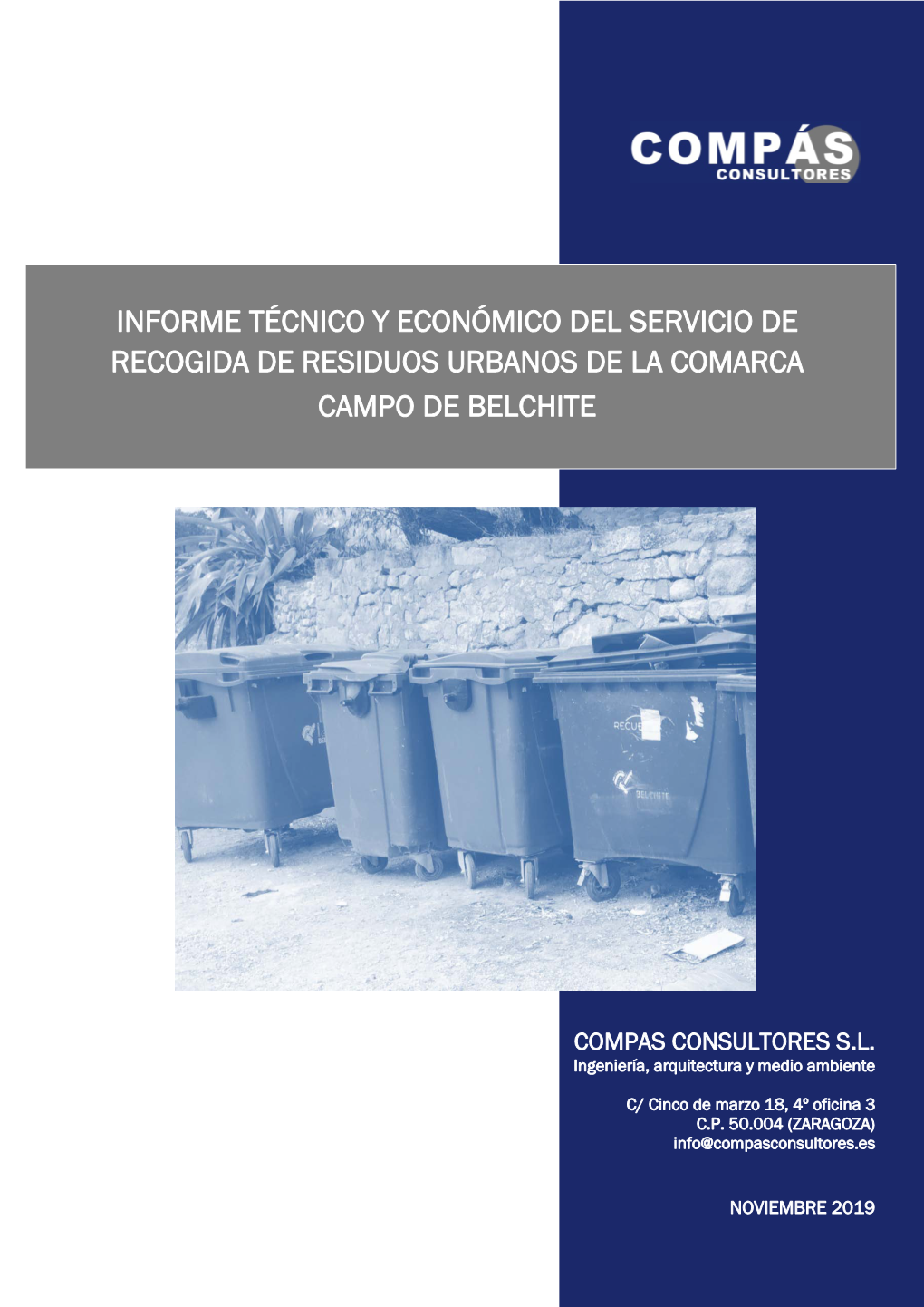 Informe Técnico Y Económico Del Servicio De Recogida De Residuos Urbanos De La Comarca