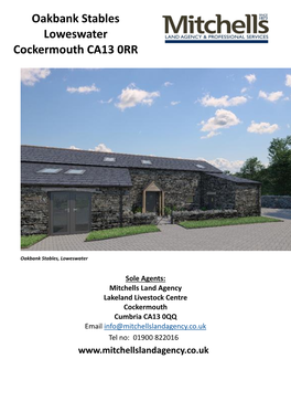 Oakbank Stables Loweswater Cockermouth CA13
