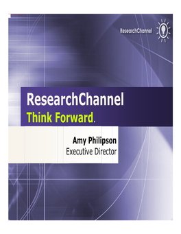 Researchchannel Think Forward