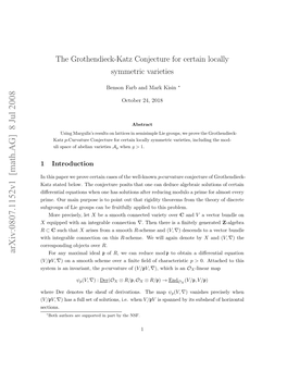 The Grothendieck-Katz Conjecture for Certain Locally Symmetric Varieties