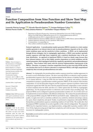 Function Composition from Sine Function and Skew Tent Map and Its Application to Pseudorandom Number Generators