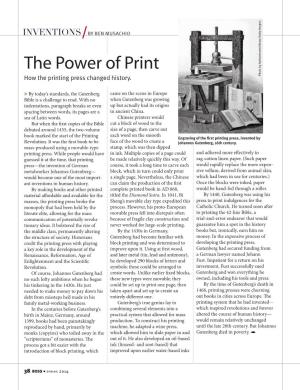 The Power of Print Photo by Authenticated News/Getty Images Photo by How the Printing Press Changed History
