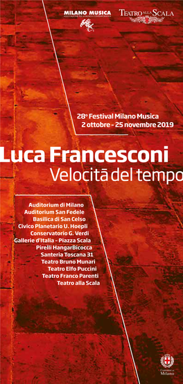 Scarica La Brochure Con Il Programma Completo Del Festival Milano Musica