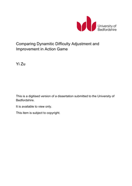 Comparing Dynamitic Difficulty Adjustment and Improvement in Action Game