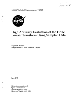 High Accuracy Evaluation of the Finite Fourier Transform Using Sampled Data