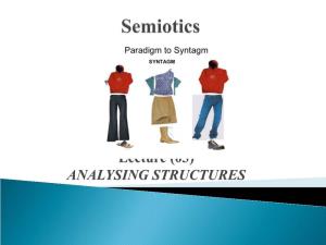 Lecture (03) ANALYSING STRUCTURES Analysing Structures