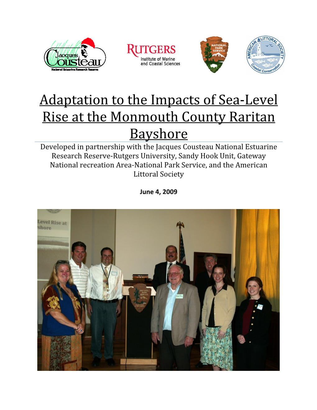 Adaptation to the Impacts of Sea‐Level Rise at the Monmouth County Raritan Bayshore