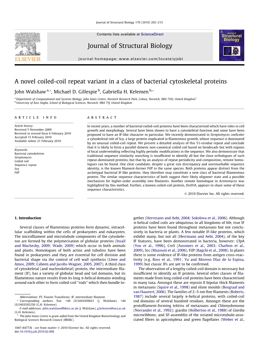 Journal of Structural Biology 170 (2010) 202–215