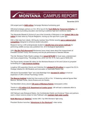 UM Campus Report