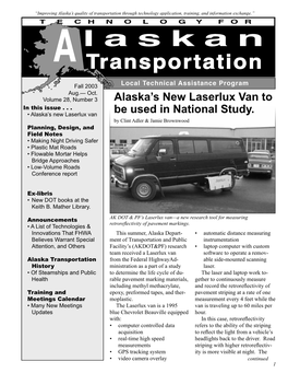 Alaskan Transportation Winter 2002, Vol
